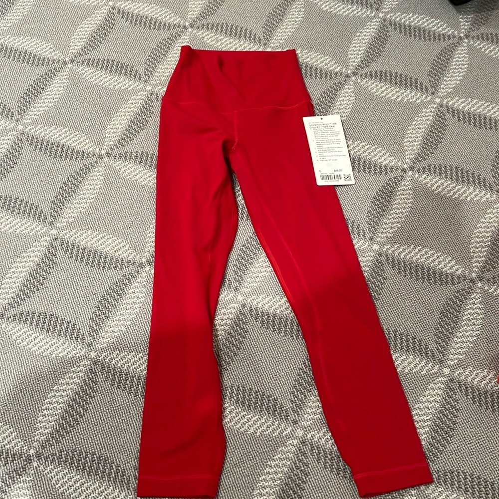 Lululemon Align HR crop 23” “new year” red brand new with tags never worn